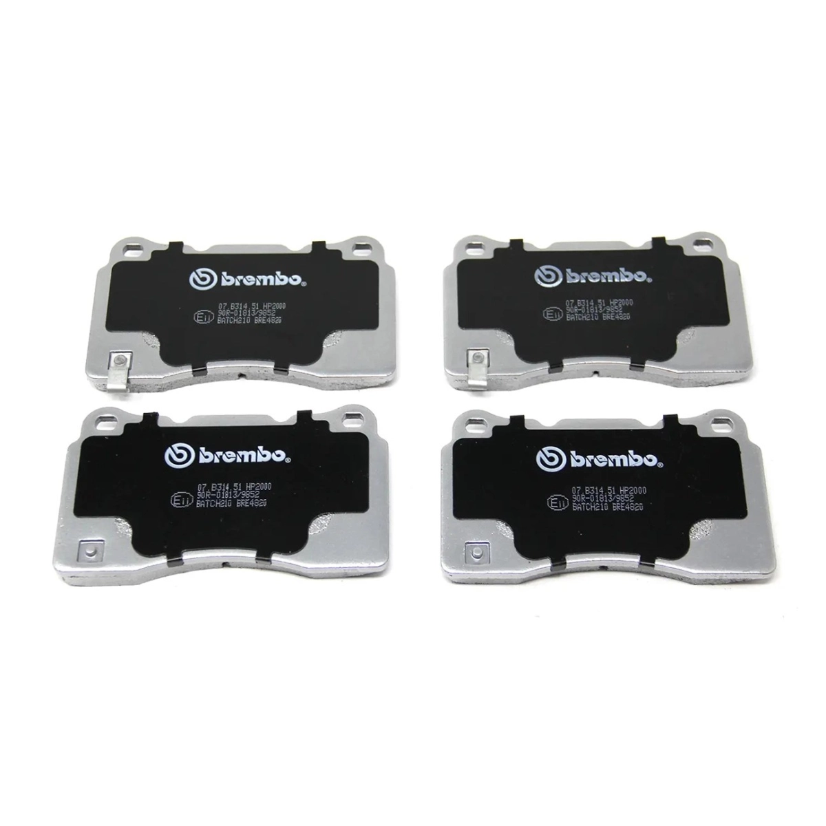 Brembo Ön-Arka Uyumlu  Fren Balata Seti - Corvette C7-Honda Civic Type R - Mitsubishi Lancer EVO VII-X - Subaru Impreza WRX STI - 07.B314.51