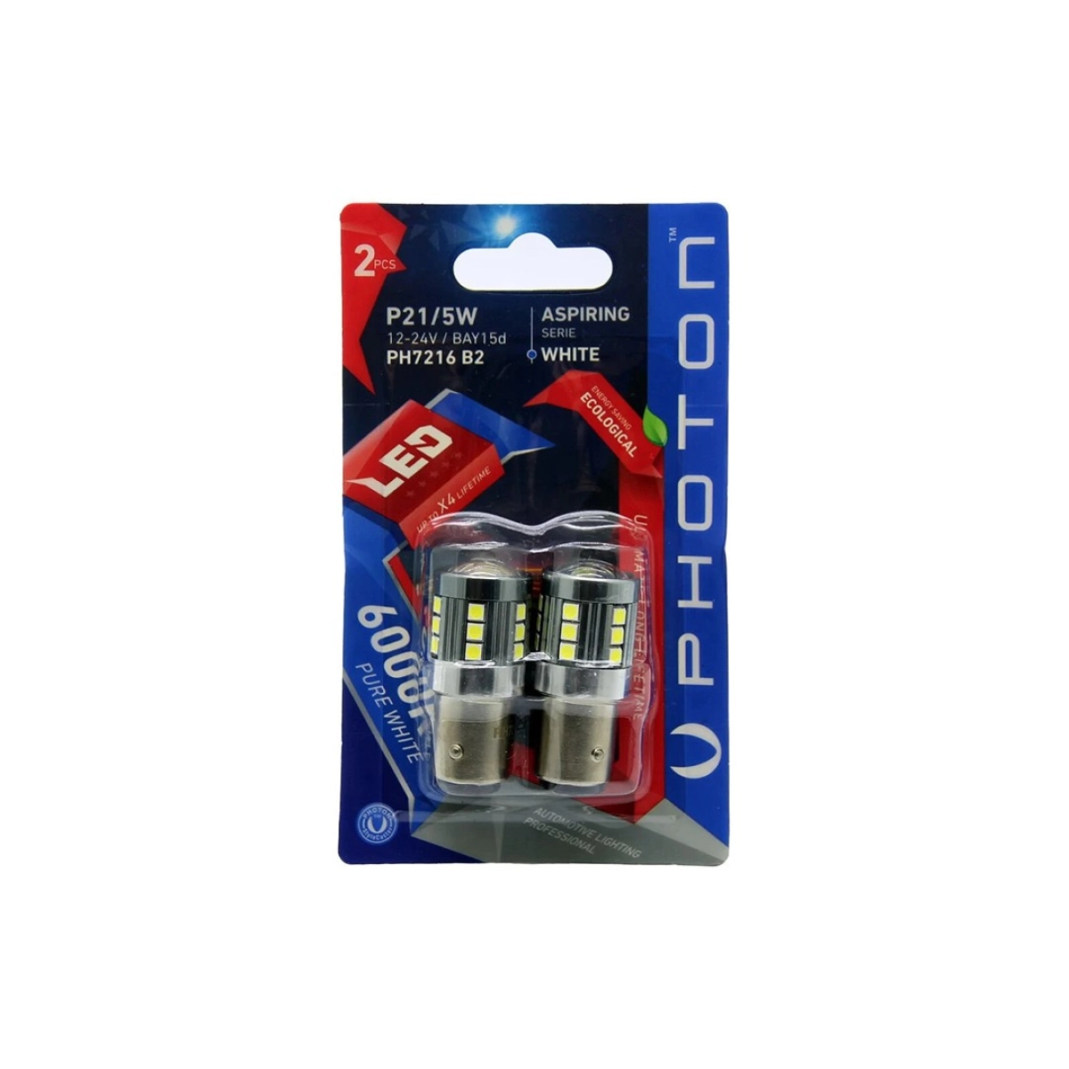 Photon P21/5W 1016 2'li Blister Led
