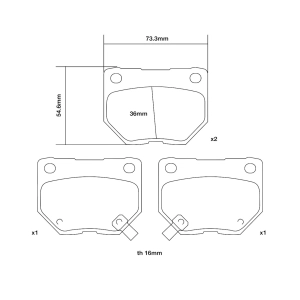Brembo Arka Fren Balata Seti - Nissan 300ZX, Subaru Impreza - 07.B315.19