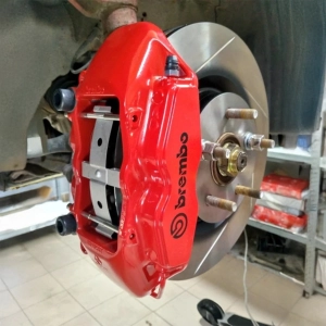 K-System Honda Civic EP3 Brembo 4 Piston 324x30mm Fren Dönüşüm Kiti – Kırmızı Kaliper