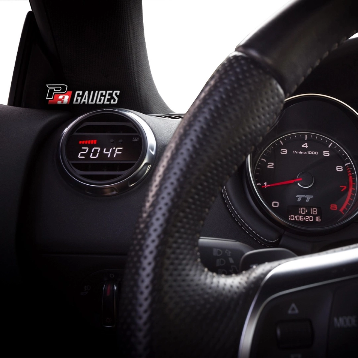 P3 Gauges P3 V3 OBD2 Audi 8J TT MK2 (2006-2014) U3P3A8JX Dijital Havalandırma Göstergesi