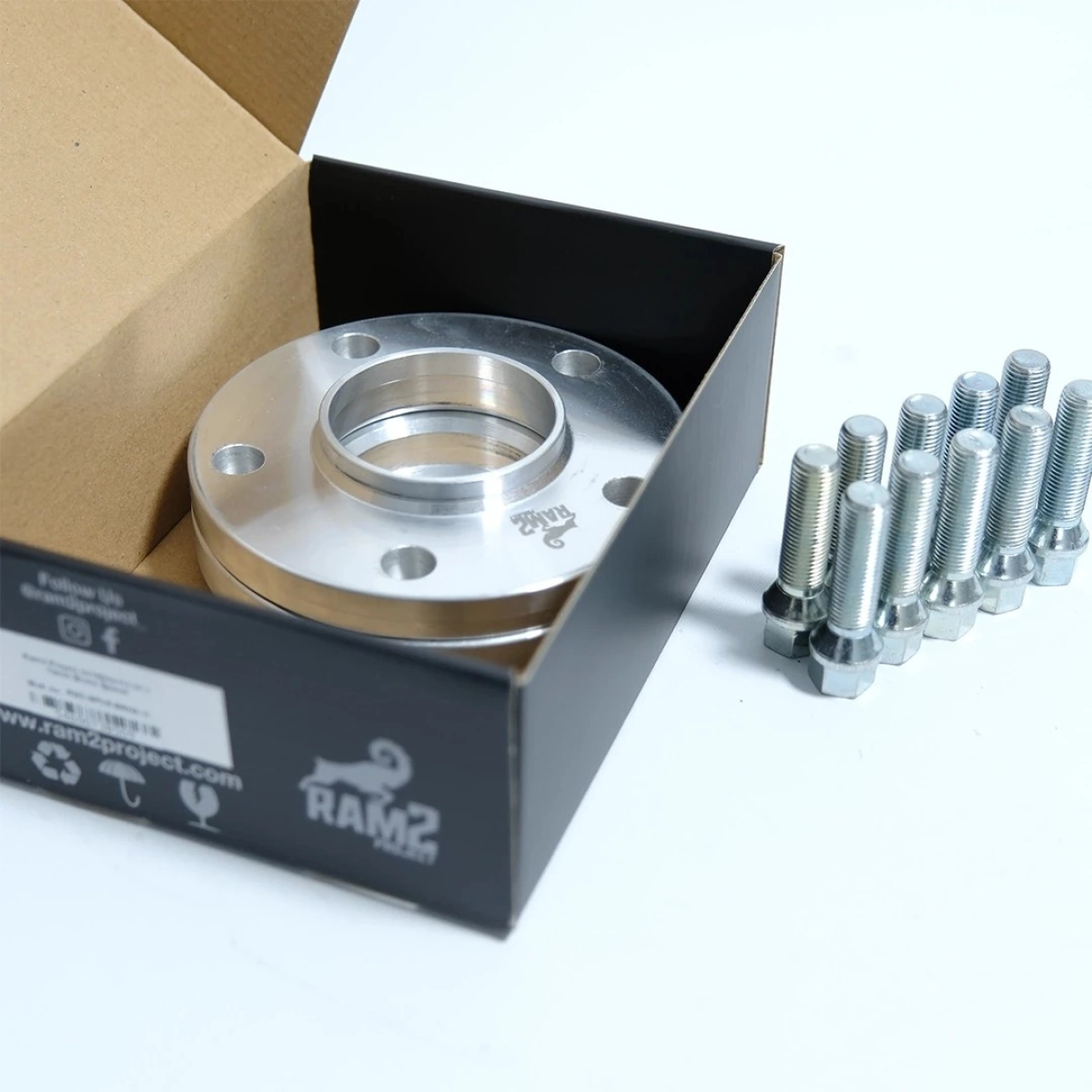 Ram2 Spacer 5x98 58,1 15mm Silver