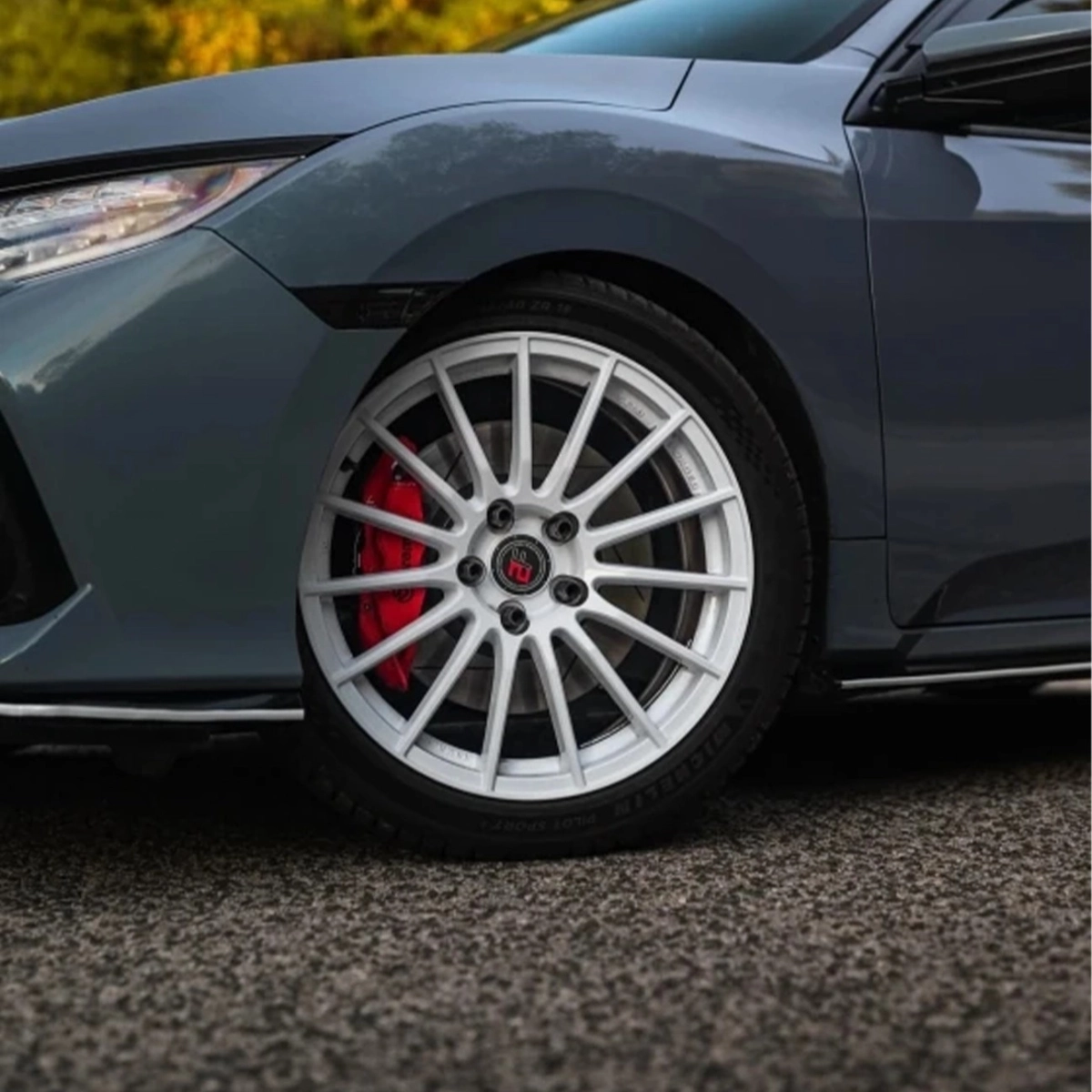 K-System Honda Civic X (10. Nesil) Brembo 4 Piston 324x30mm Fren Dönüşüm Kiti – Kırmızı Kaliper