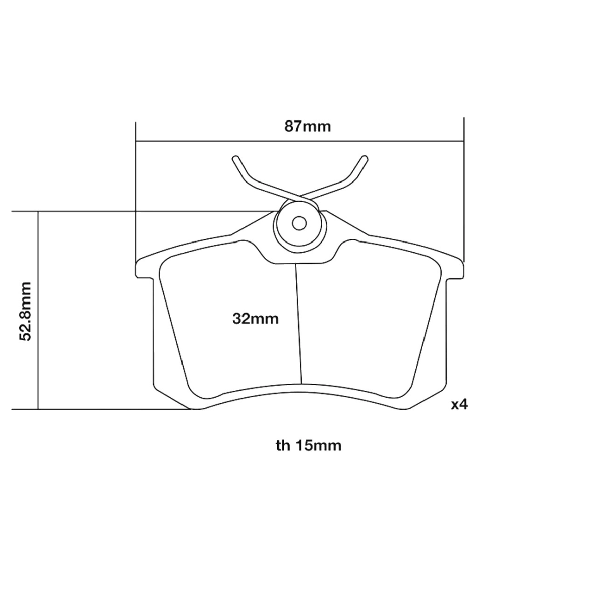 Brembo Arka Fren Balata Seti - Audi, Citroen, DS, Fiat, Ford, Nissan, Opel, Peugeot, Renault, Seat, Skoda, Volkswagen - 07.B315.25