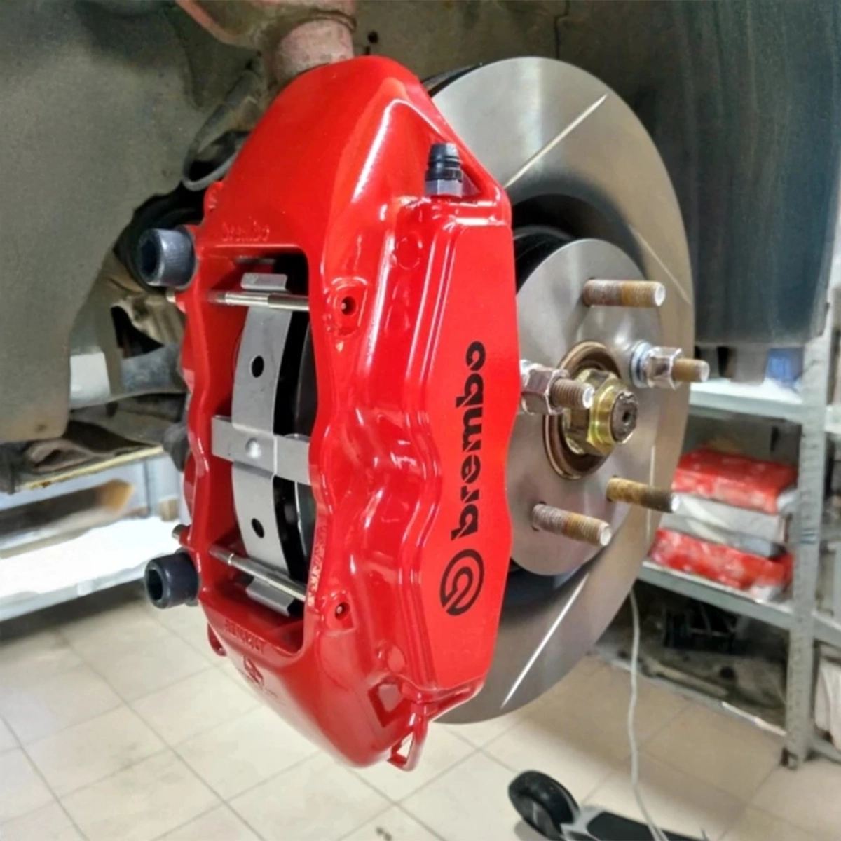 K-System Honda Civic X (10. Nesil) Brembo 4 Piston 324x30mm Fren Dönüşüm Kiti – Kırmızı Kaliper