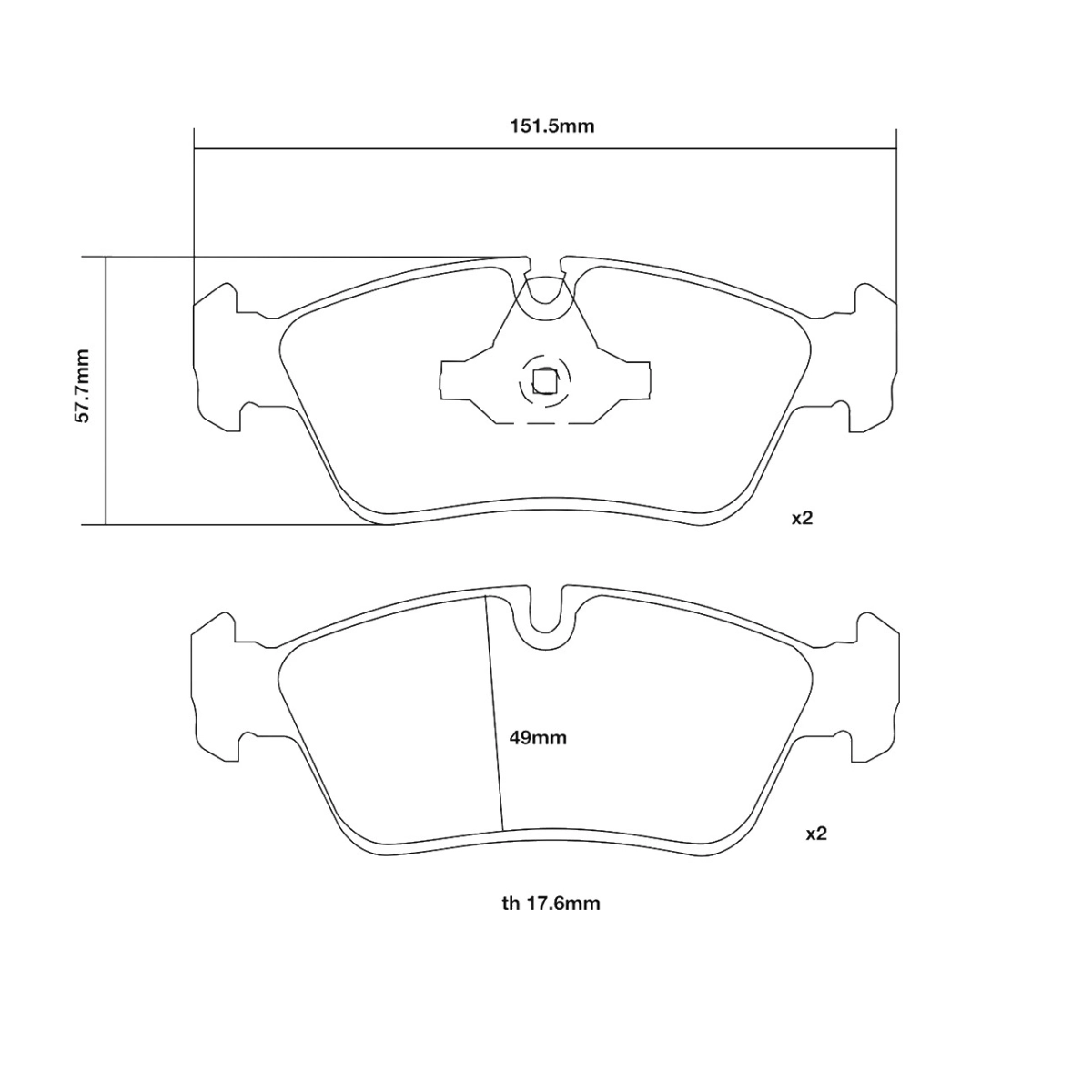 Brembo Ön Fren Balata Seti - Bmw 1 Serisi E87, 3 Serisi E90, E91 2004-2011 - 07.B314.33