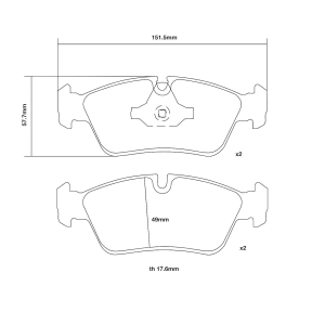 Brembo Ön Fren Balata Seti - Bmw 1 Serisi E87, 3 Serisi E90, E91 2004-2011 - 07.B314.33