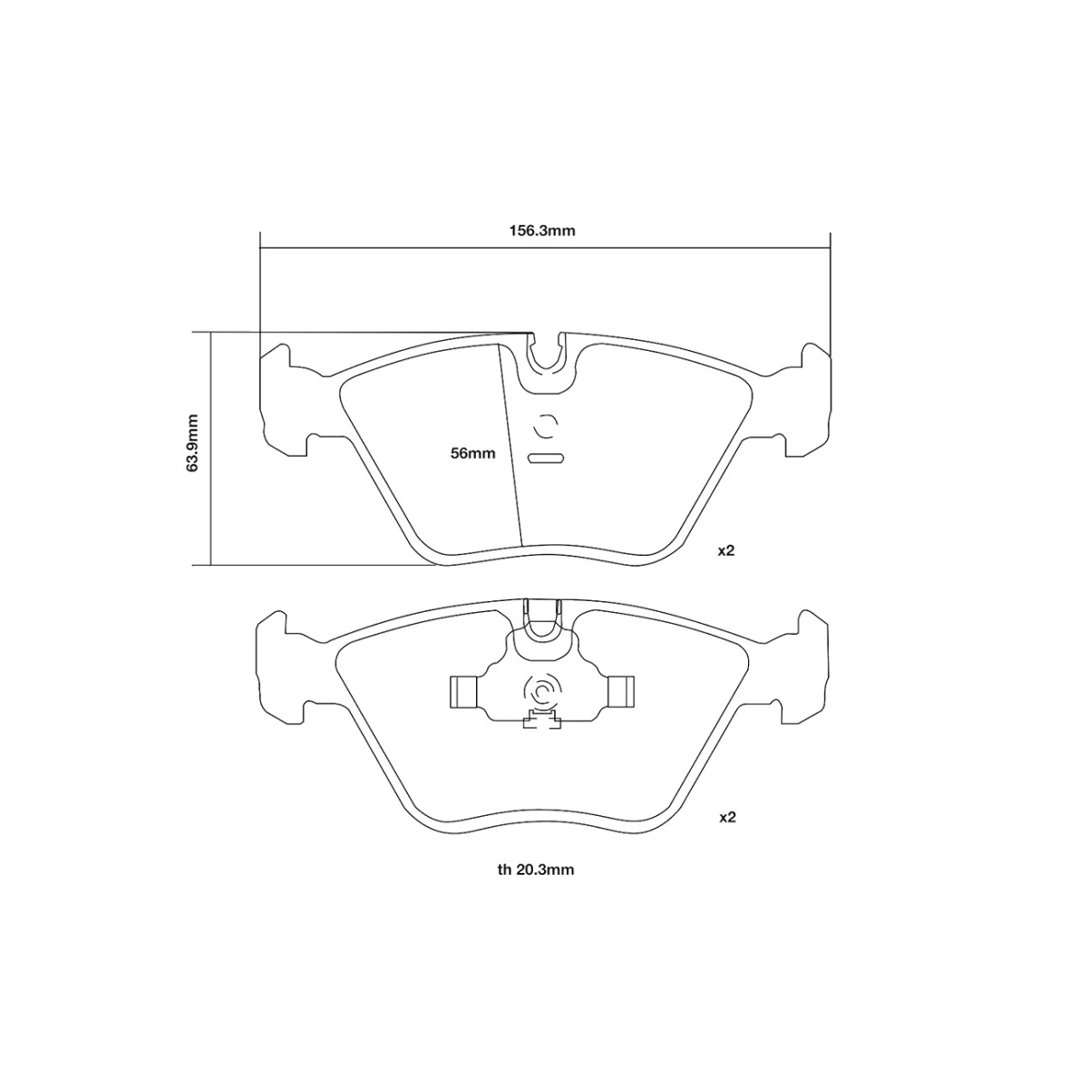 Brembo Ön Fren Balata Seti - Bmw 5 Serisi E34, 7 Serisi E32 1987-1996 - 07.B314.32