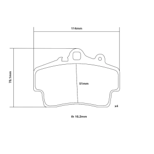 Brembo Ön Fren Balata Seti - Porsche Boxster 2.7, 3.2 1996-2004 - 07.B314.18