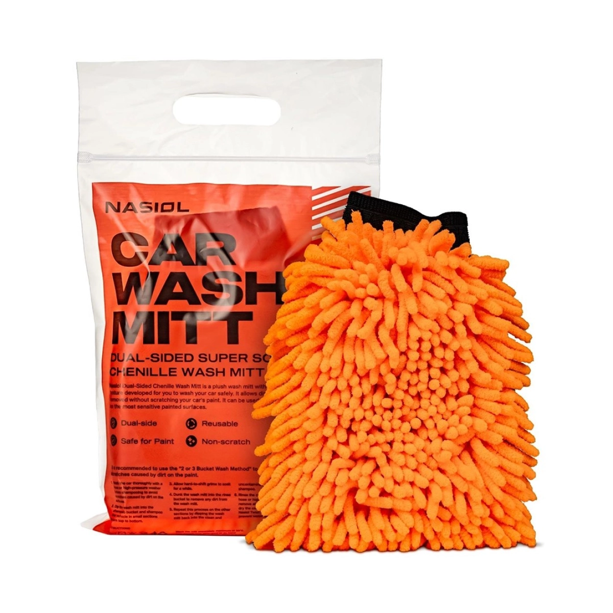 Nasiol Süper Yumuşak Çift Taraflı Peluş Araç Yıkama Eldiveni