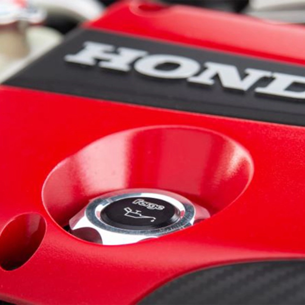Forge Motorsport Motor Yağ Kapağı Gümüş-Siyah