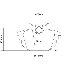 Brembo Arka Fren Balata Seti - Alfa Romeo 145, 146, 155, 33, GTV, Spider- Fiat Bravo, Coupe, Marea, Punto, Tipo - 07.B315.24